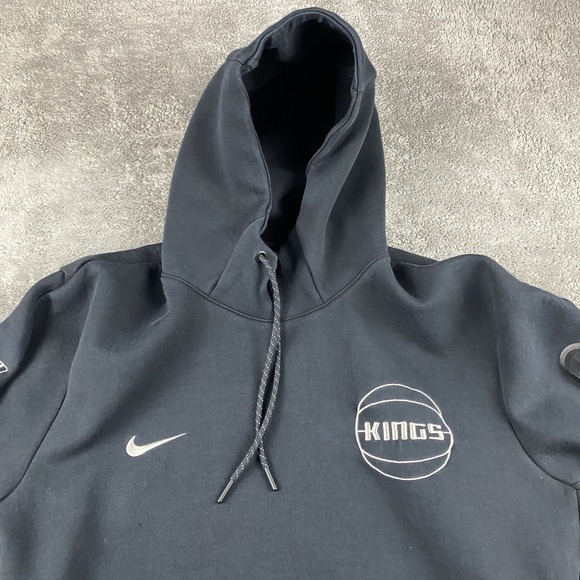 Nike Tech Fleece NBA Sacramento Kings Mens Large Fitted Black Pullover Hoodie - Picture 3 of 16